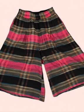 NWT Ace & Jig Raven Drifter Culotte Pants XS 2017 Archive Pink Teal Plaid